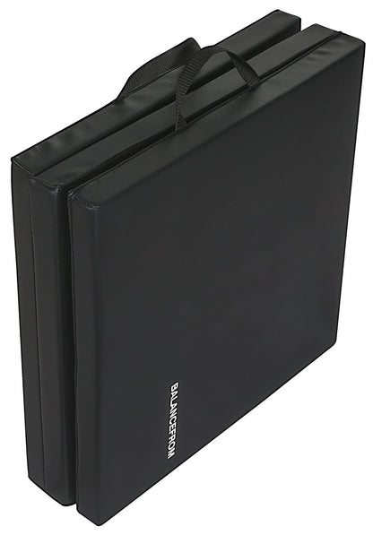 6 Ft. X 2 Ft. X 2 In. Three Fold Folding Exercise Mat with Carrying Handles for MMA, Gymnastics and Home Gym, Black6 Ft. X 2 Ft. X 2 In. Three Fold Folding Exercise Mat with Carrying Handles for MMA, Gymnastics and Home Gym, Black