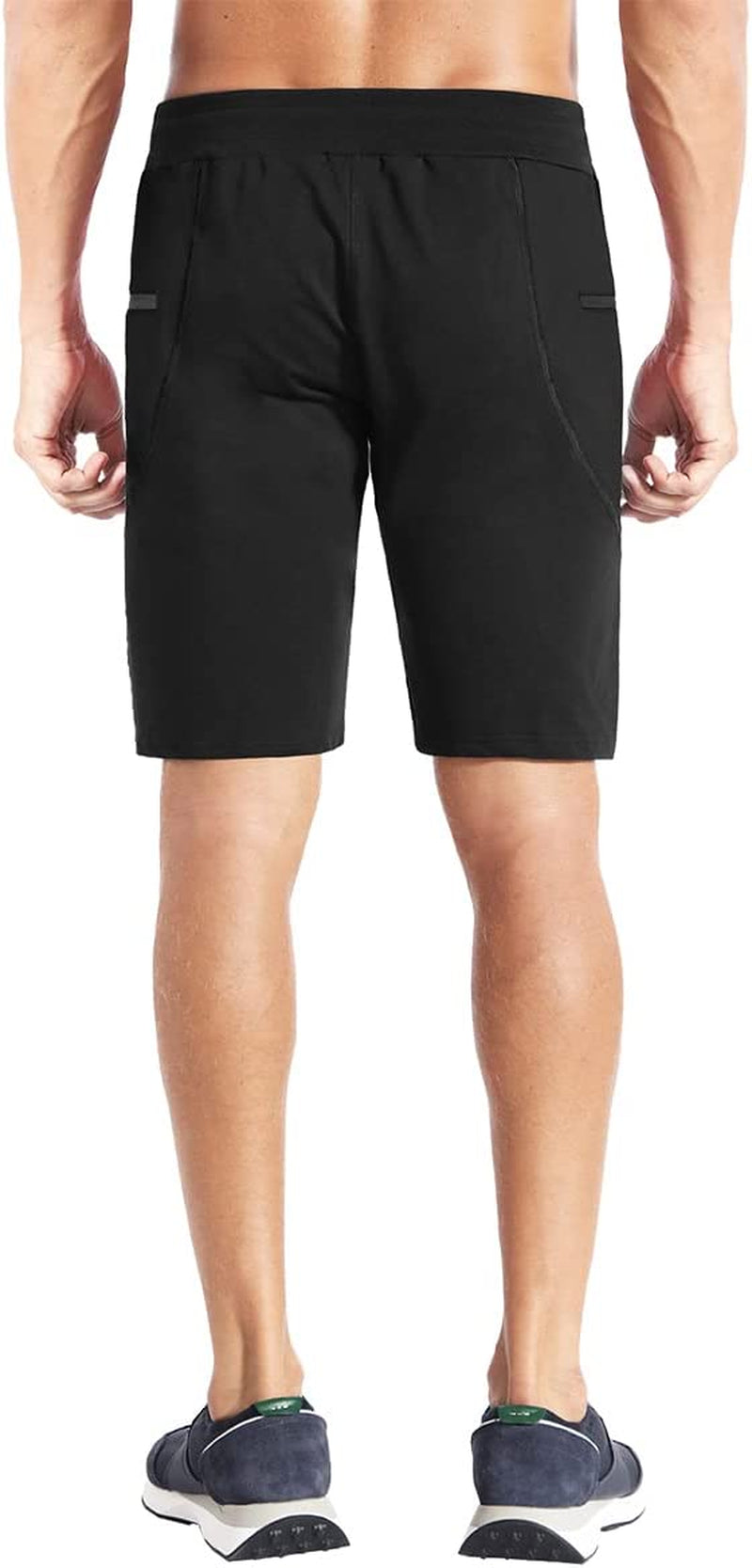 Men'S Sidelock Gym Workout Running Sport Shorts with Zipper Pockets