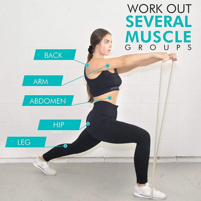 | Resistance Bands 4 Level Set | Durable Pull up Assist Mobility Bands | for Powerlifting, Stretching, Exercise, Fitness, Strength Training & Workout | Foam Handles & Door Mount Included