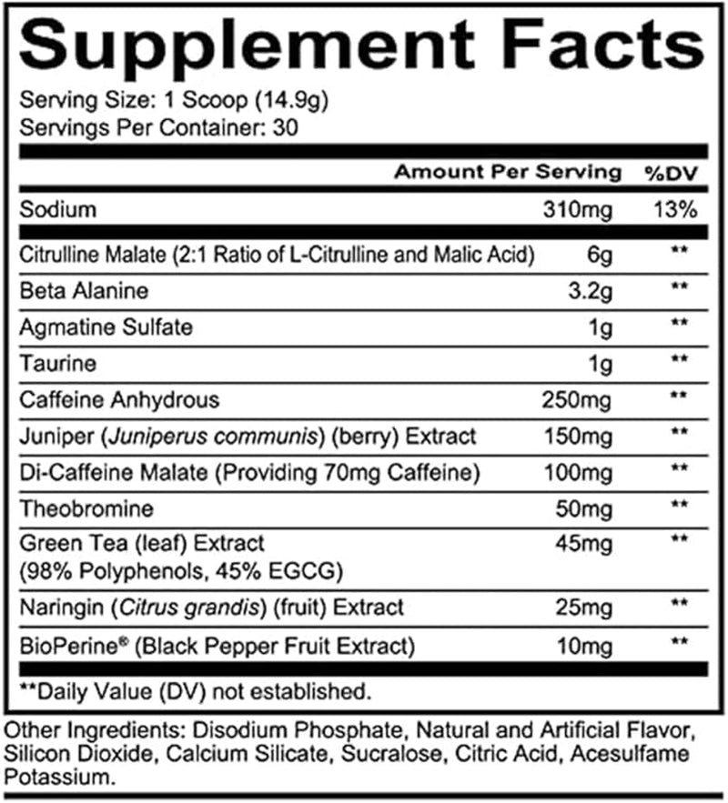 Total War Pre Workout, Tiger'S Blood - L Citrulline, Malic Acid, Green Tea Leaf Extract for Pump Boosting Pre Workout for Women & Men - 3.2G Beta Alanine to Reduce Exhaustion (30 Servings)