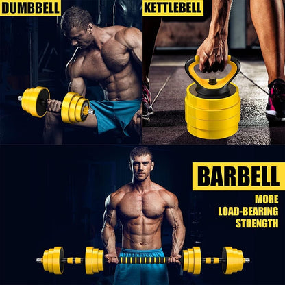 66Lbs Adjustable Dumbbell Barbell Kettlebell, Free Weights 3 - In - 1 Dumbbell Barbell Kettlebell Set, Non - Slip Hand Dumbbell for Home, Gym, Office66Lbs Adjustable Dumbbell Barbell Kettlebell, Free Weights 3 - In - 1 Dumbbell Barbell Kettlebell Set, Non - Slip Hand Dumbbell for Home, Gym, Office