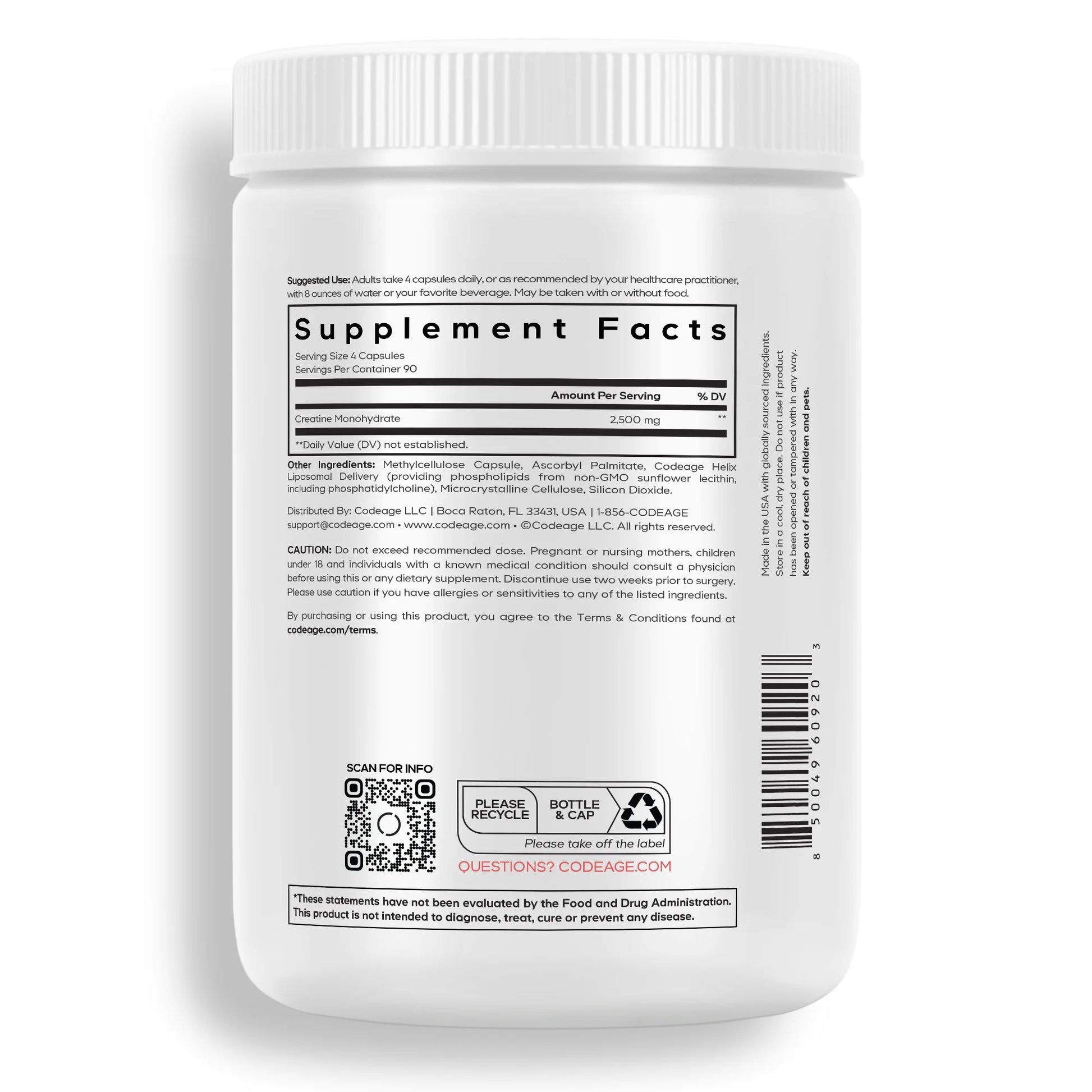 Liposomal Creatine Monohydrate Capsules, Micronized Creatine 2500Mg Sports Nutrition, 360 Ct