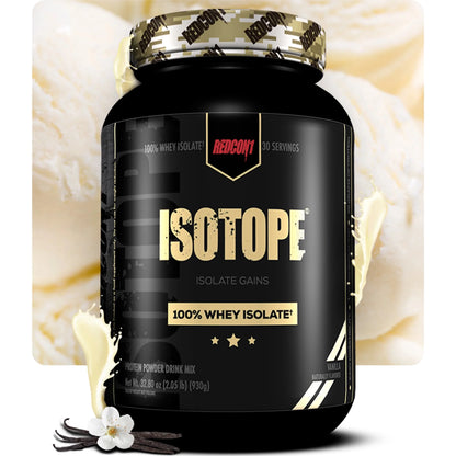 , Isotope 2Lb, Whey Protein Isolate, Vanilla, Powder, 30 Servings