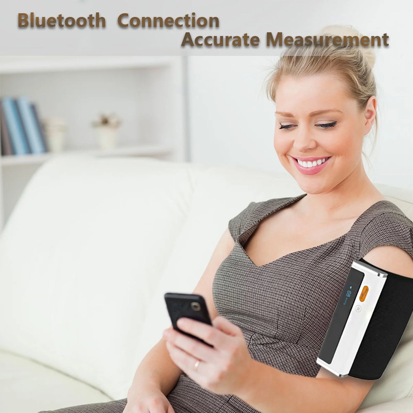 Blood Pressure Monitor + EKG, Upper Arm Cuff BP Machine, EKG ECG Monitor, Built-In Bluetooth with Free App, BP2