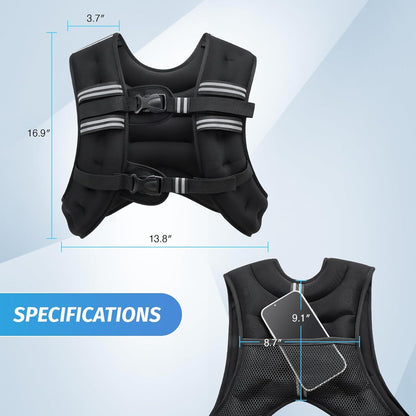 Weighted Vest, 20Lb Weight Vest-Reflectiv