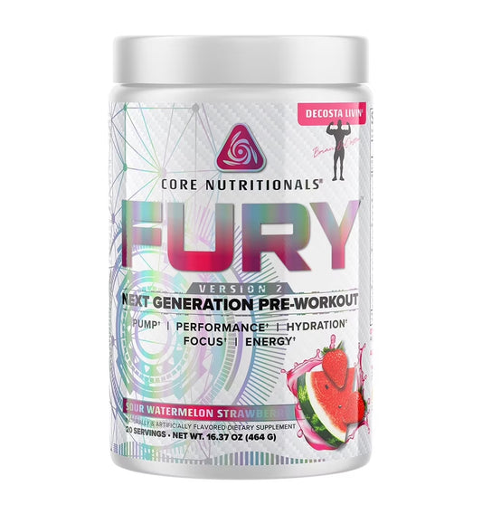 Fury V2 Platinum Next Generation Pre Workout 20 Servings (Sour Watermelon Strawberry)