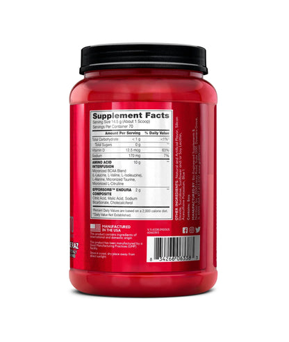 Amino X Amino Acids + BCAA Powder, Blue Raz, 70 Servings