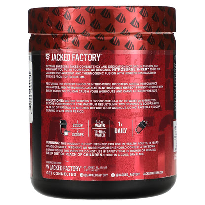 Nitrosurge Shred Pre Workout Supplement -30Sv, Black Cherry