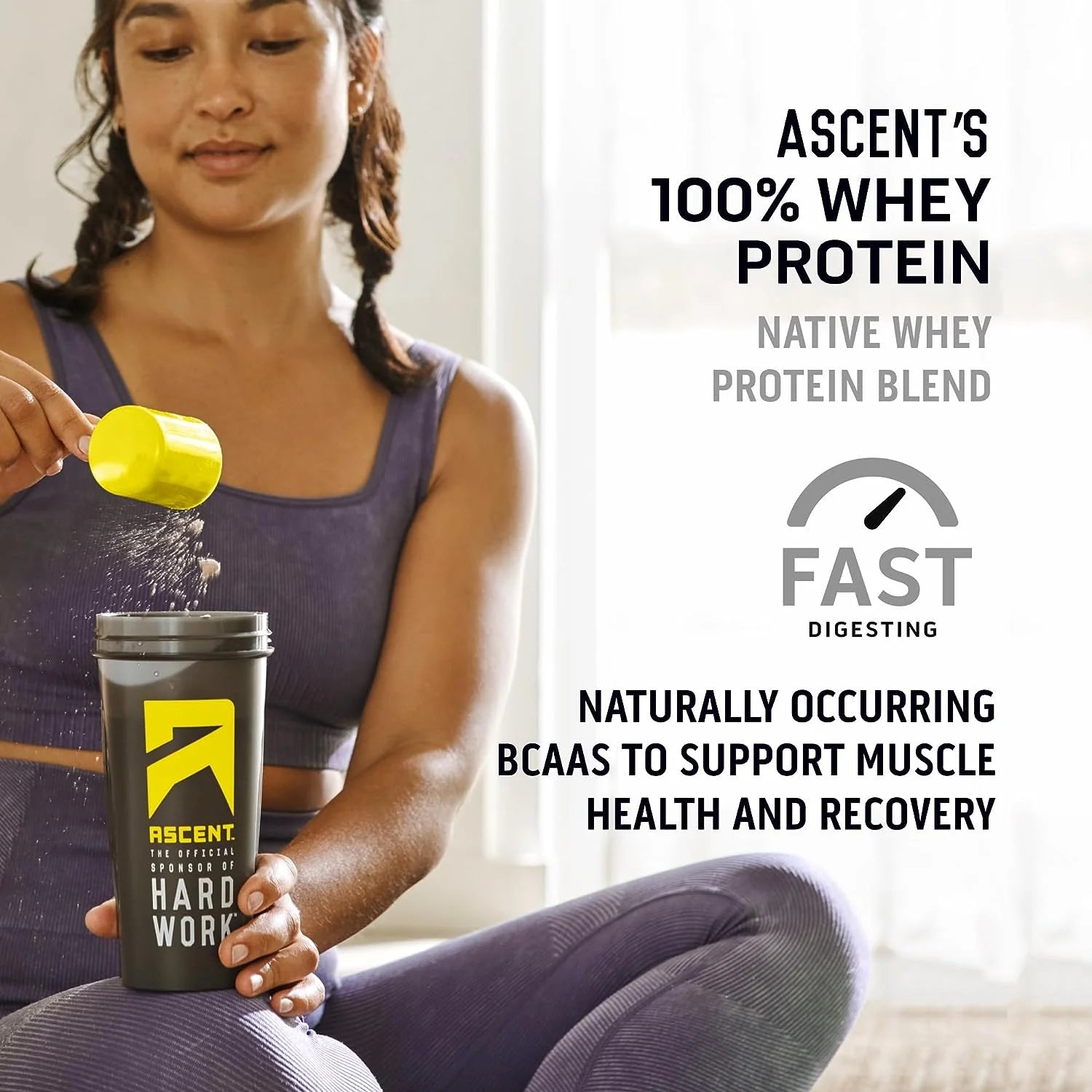 100% Whey, Native Whey Protein Blend - Clean Post Workout Recovery, Digesting, Zero Artificial Flavors & Sweeteners, Gluten Free, 5.5G BCAA, 2.6G Leucine, Vanilla Bean 4 Lb.