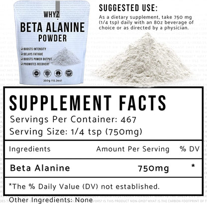 Beta Alanine Powder, Promotes Recovery, 350G, 467 Servings