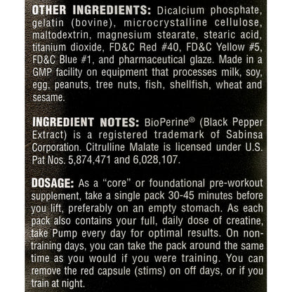 Animal Pump Pre Workout Pack, 30 Ct