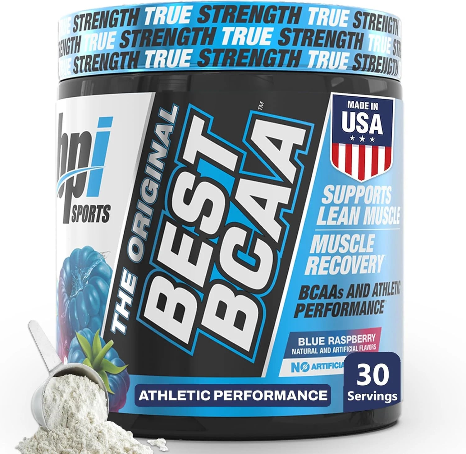 Best BCAA Powder, Blue Raspberry, 10.58 Oz, 30 Servings, Amino Acids for Muscle Recovery