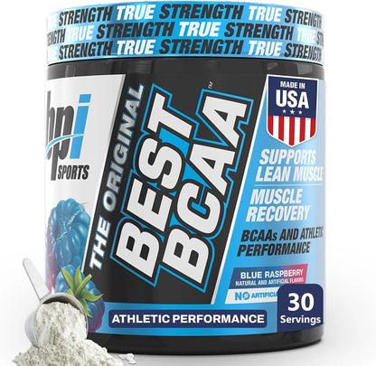 Best BCAA Powder, Blue Raspberry, 10.58 Oz, 30 Servings, Amino Acids for Muscle Recovery