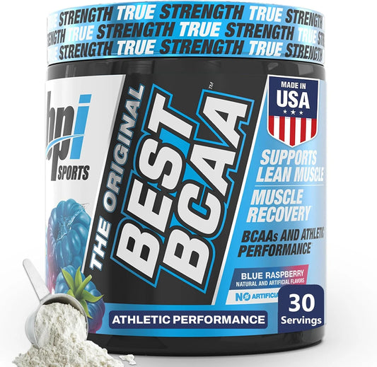 Best BCAA Powder, Blue Raspberry, 10.58 Oz, 30 Servings, Amino Acids for Muscle Recovery