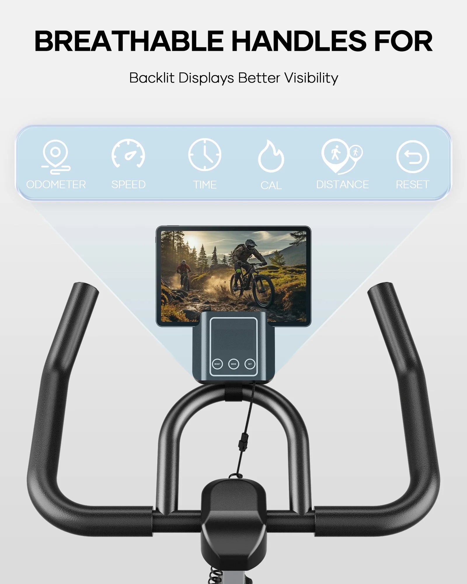 Exercise Bike Indoor Cycling Bike with 300Lbs Big Seat Cushion for Home Cardio Leg Workout