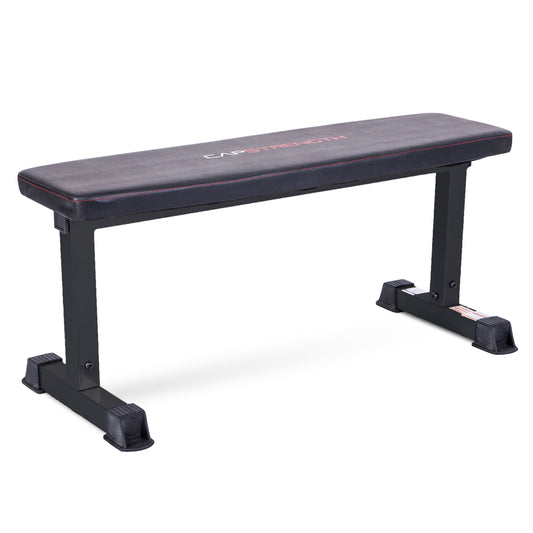 Strength Flat Utility Weight Bench (600 Lb Weight acity), Black
