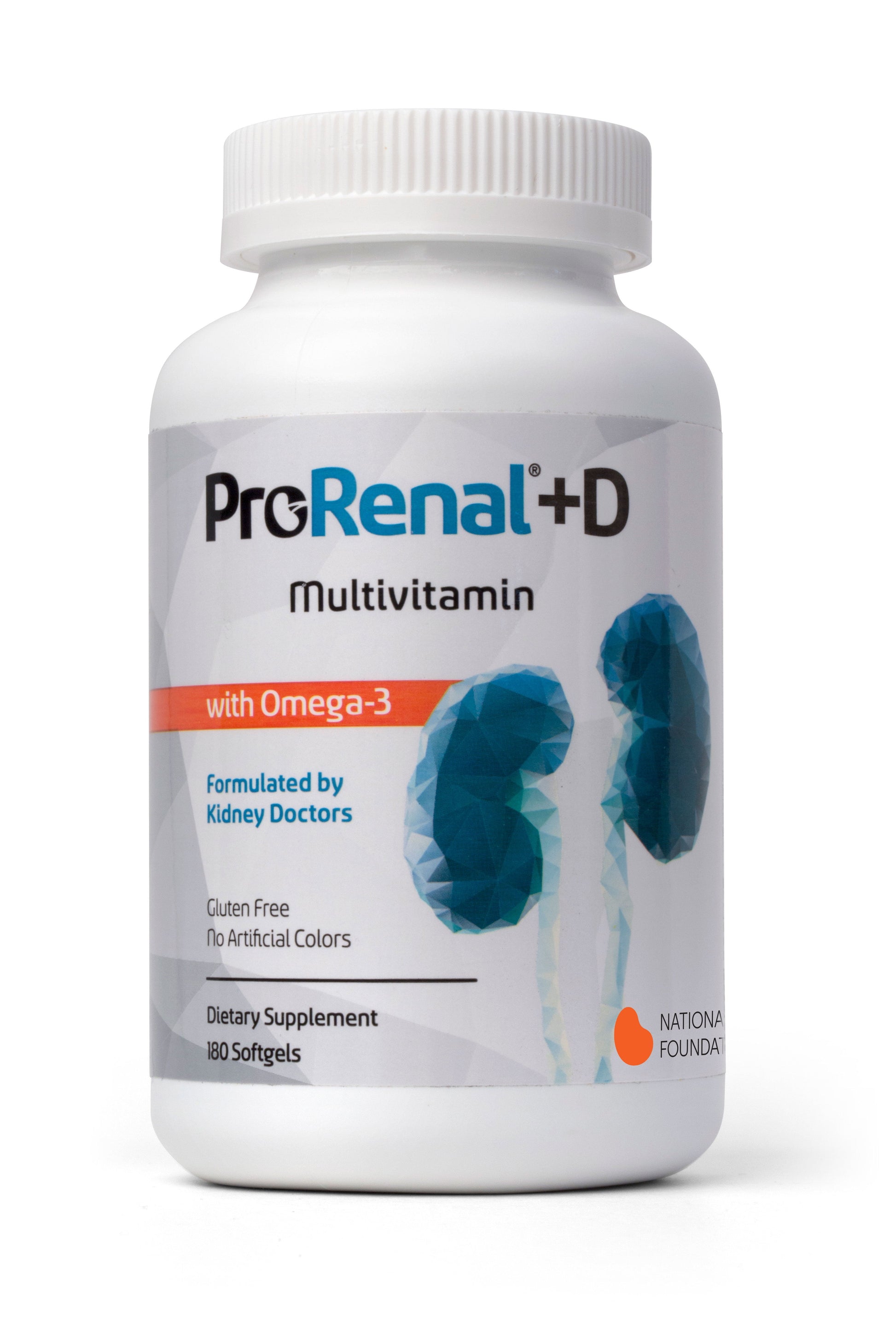 Prorenal+D with Omega-3 Fish Oil Kidney Multivitamin 90-Day Supply