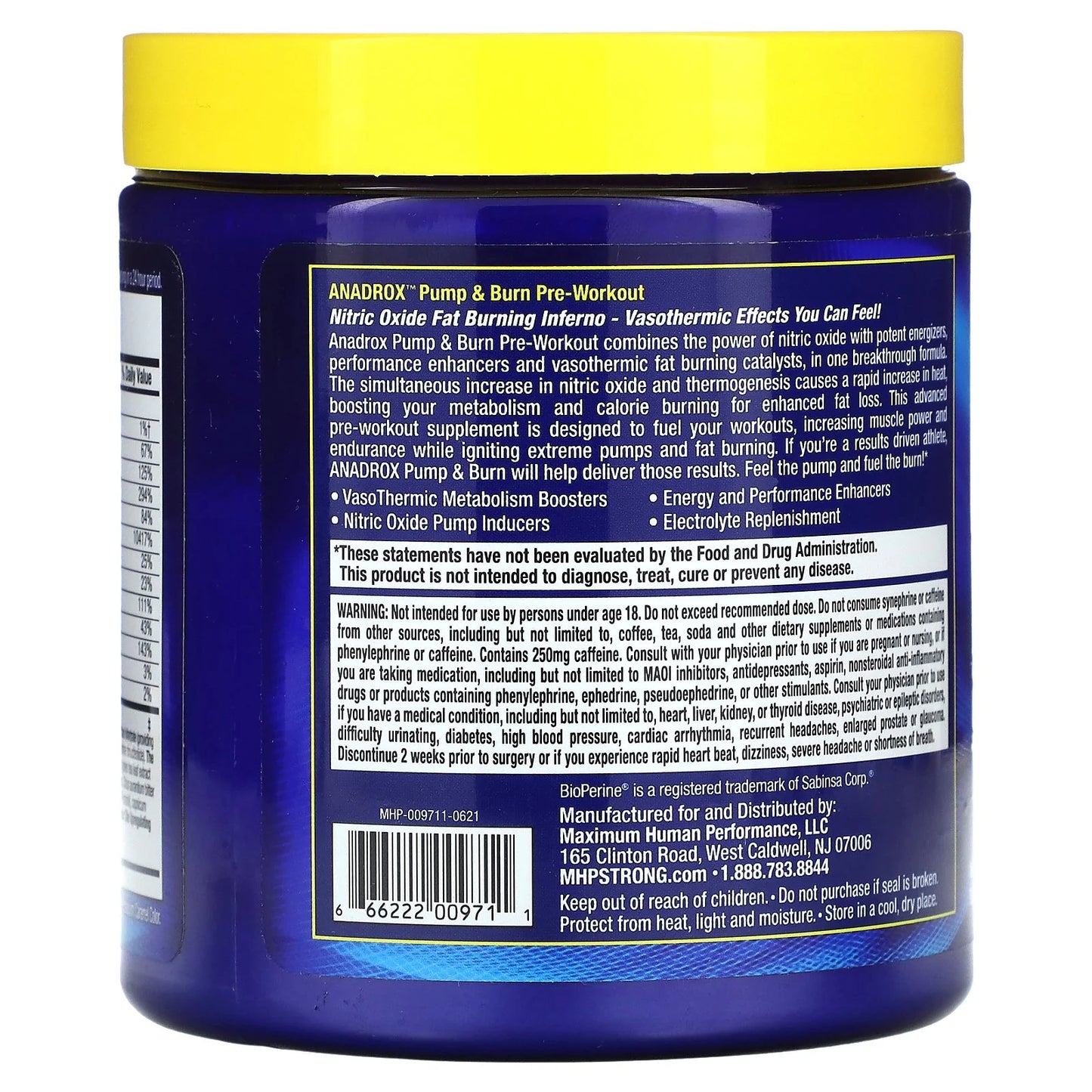 Anadrox Pump & Burn, Pre-Workout Amplifier, Apple Cinnamon Fireblast, 9.84 Oz (279 G)