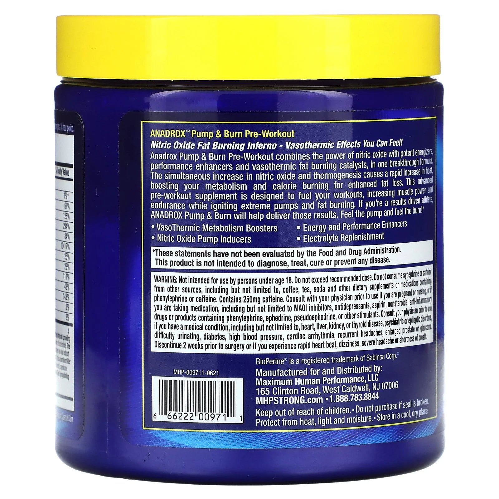 Anadrox Pump & Burn, Pre-Workout Amplifier, Apple Cinnamon Fireblast, 9.84 Oz (279 G)