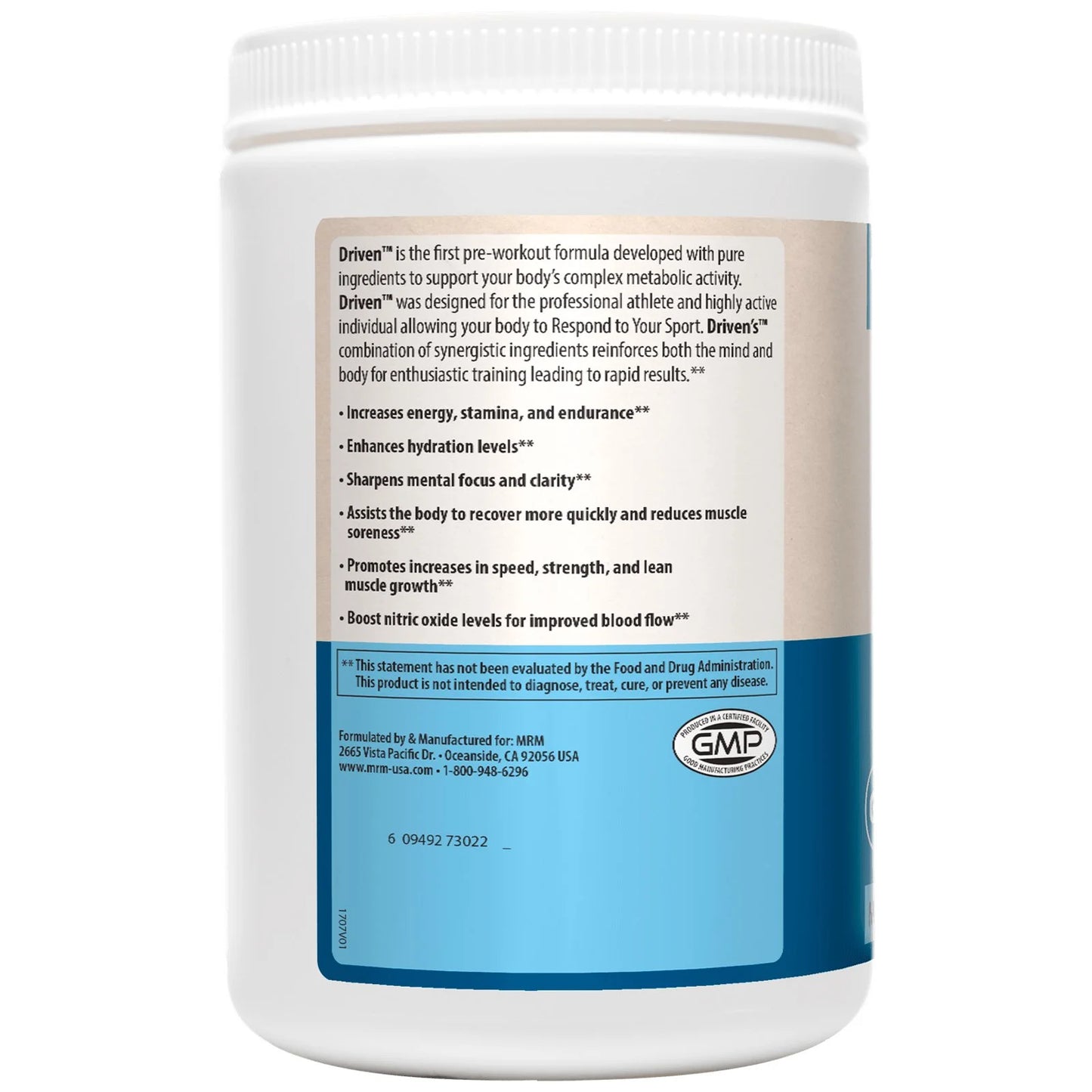 Driven, Pre Workout Powder, Mixed Berries, 29 Servings