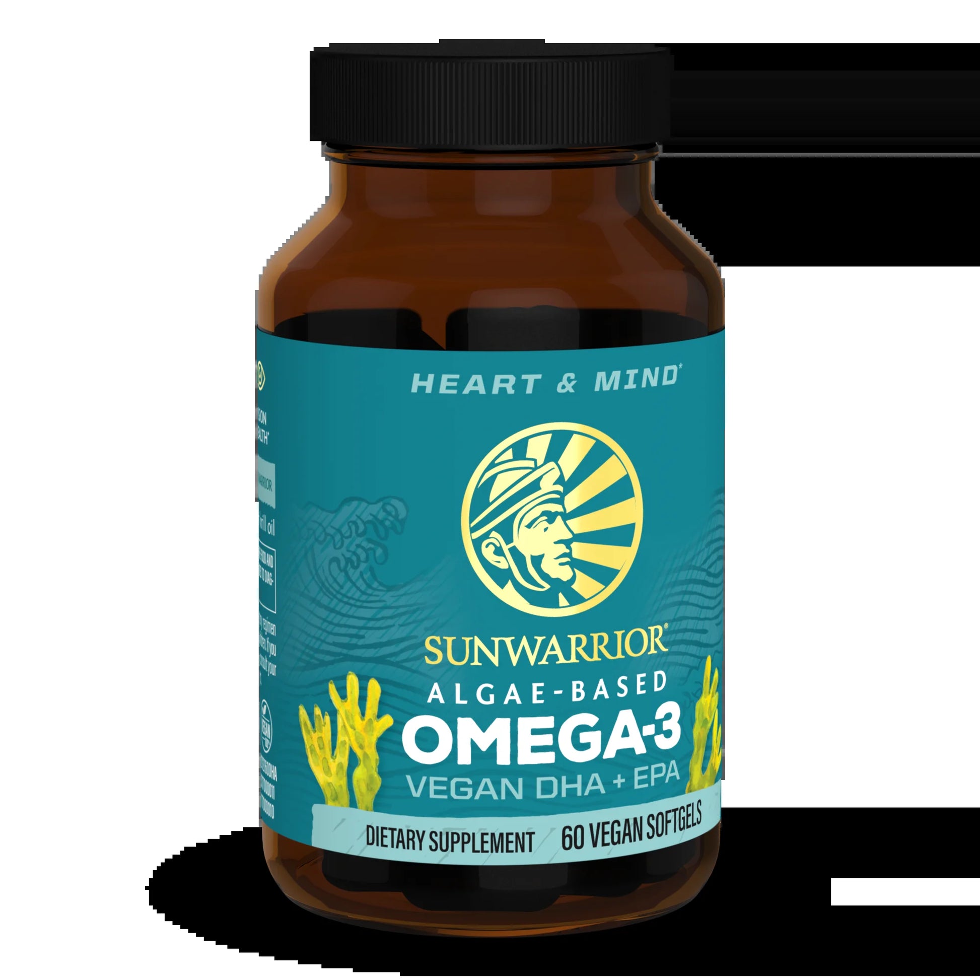 Vegan Omega 3 Fish Oil Supplement | Omega 3 DHA & EPA for Brain and Heart Support, 60Ct