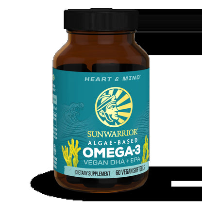 Vegan Omega 3 Fish Oil Supplement | Omega 3 DHA & EPA for Brain and Heart Support, 60Ct