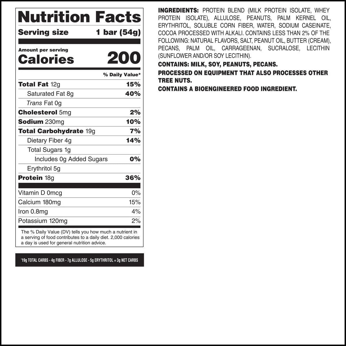 (6 Pack)  Crispy Protein Bar, Chocolate Peanut Butter, 18G Protein, Gluten Free, 4 Count