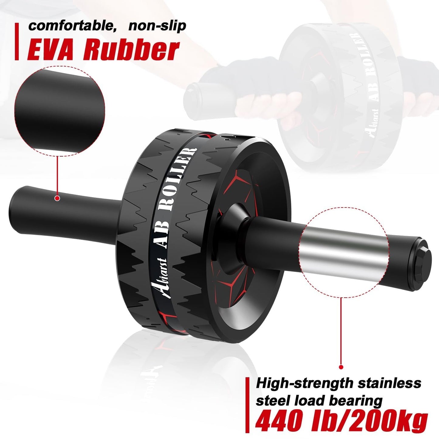 Abiarst Ab Roller Wheel, Abs Workout Equipment for Abdominal & Core Strength ...Abiarst Ab Roller Wheel, Abs Workout Equipment for Abdominal & Core Strength ...