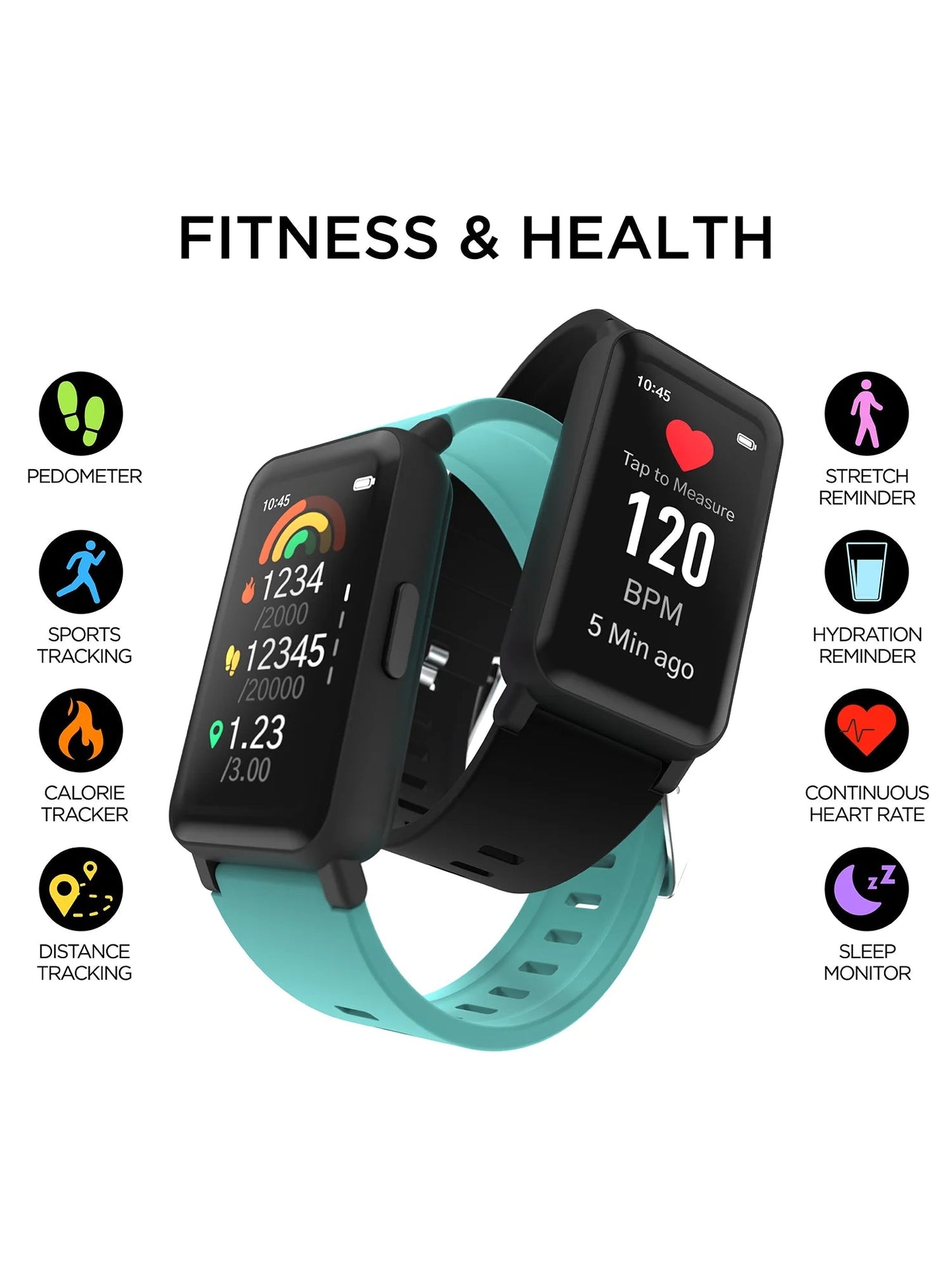 Active 3 Unisex Adult Smartwatch Fitness Tracker, Tie Dye, Silicone Strap-Nature Fitness