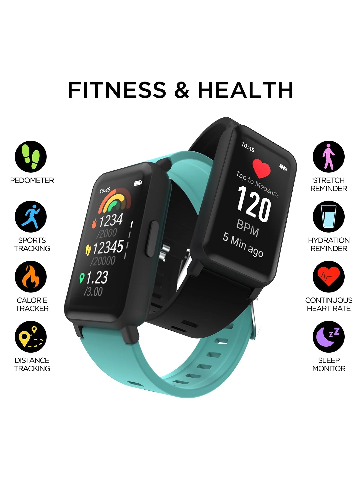 Active 3 Unisex Adult Smartwatch Fitness Tracker, Tie Dye, Silicone Strap-Nature Fitness