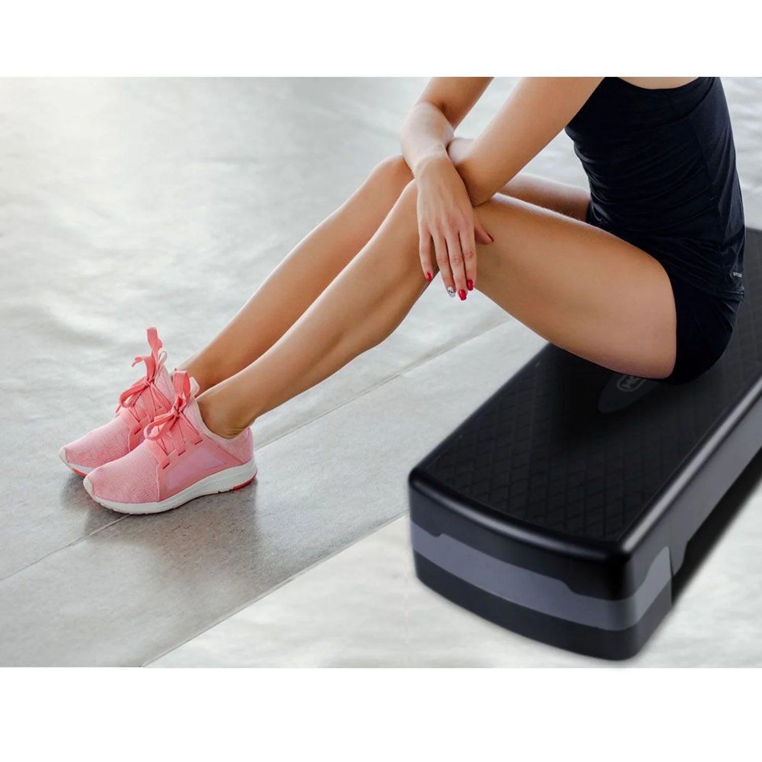 Aerobic Step Platform Exercise Fitness Equipment W/ Adjustable HeightAerobic Step Platform Exercise Fitness Equipment W/ Adjustable Height