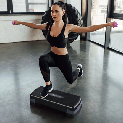 Aerobic Step Platform Exercise Fitness Equipment W/ Adjustable HeightAerobic Step Platform Exercise Fitness Equipment W/ Adjustable Height