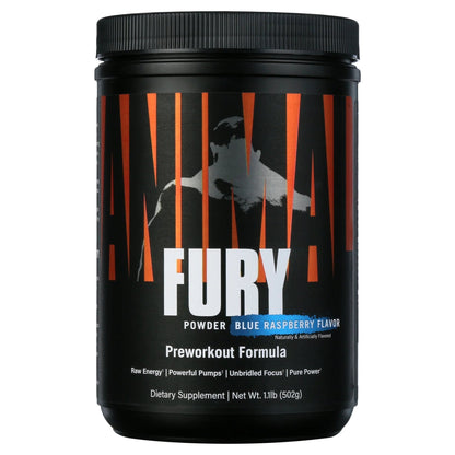 Animal Fury, Pre Workout Powder Supplement for Energy and Focus, Blue Raspberry, 30 ServingsAnimal Fury, Pre Workout Powder Supplement for Energy and Focus, Blue Raspberry, 30 Servings