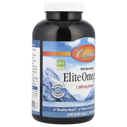 Elite Omega-3 Fish Oil Gems Softgels, 1250 Mg, 240 Ct