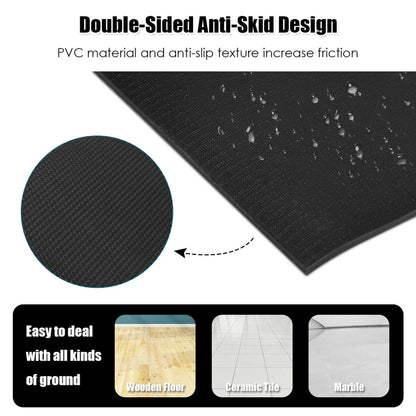Large Yoga Mat 6' X 4' X 8 Mm Thick Workout Mats for Home Gym Flooring Black