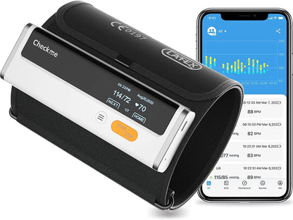 Blood Pressure Monitor + EKG, Upper Arm Cuff BP Machine, EKG ECG Monitor, Built-In Bluetooth with Free App, BP2