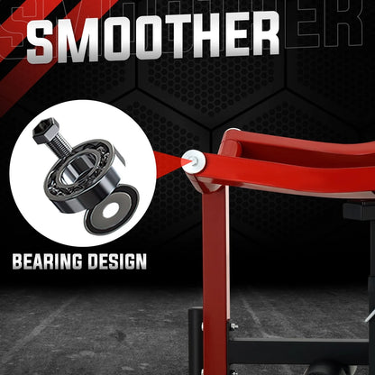 Chest Press Machine, 1250LBS Capacity with Independent Converging Arms, Adjustable Flat Incline Fitness Bench Home Gym