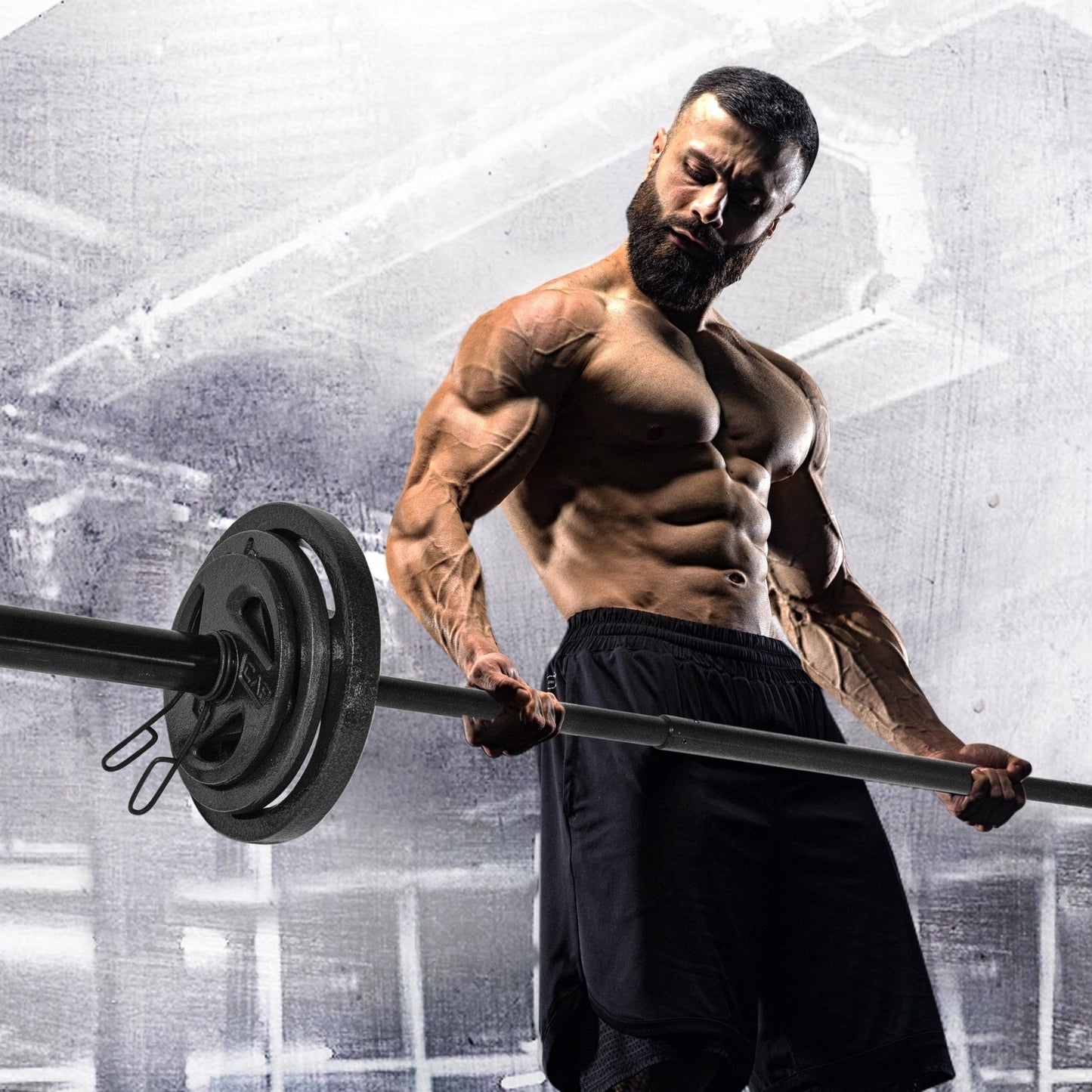 Barbell Olympic Weight Set, 110 Lbs.Barbell Olympic Weight Set, 110 Lbs.