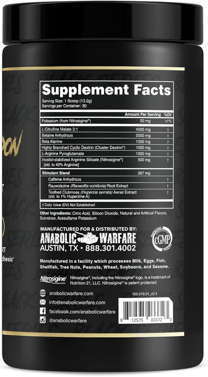 Nuclear Armageddon Pre Workout Powder Pre-Workout for Men & Women with L-Citrulline, Beta Alanine Powder and Caffeine (Fruit Explosion - 30 Servings)