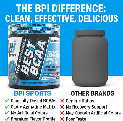Best BCAA Powder, Blue Raspberry, 10.58 Oz, 30 Servings, Amino Acids for Muscle RecoveryBest BCAA Powder, Blue Raspberry, 10.58 Oz, 30 Servings, Amino Acids for Muscle Recovery