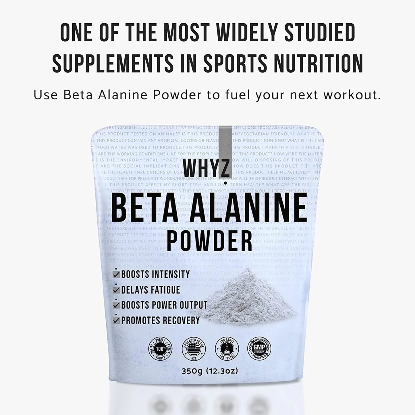 Beta Alanine Powder, Promotes Recovery, 350G, 467 ServingsBeta Alanine Powder, Promotes Recovery, 350G, 467 Servings