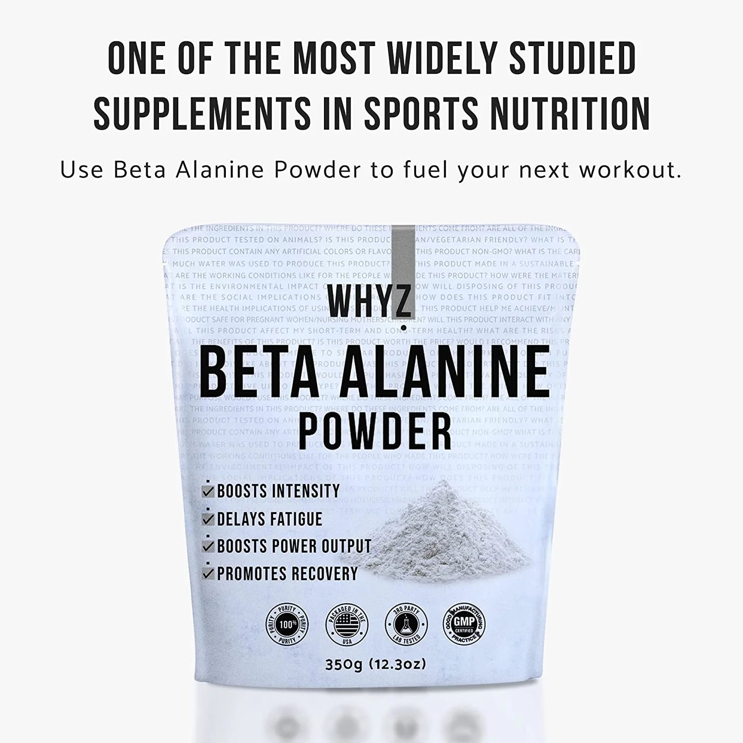 Beta Alanine Powder, Promotes Recovery, 350G, 467 ServingsBeta Alanine Powder, Promotes Recovery, 350G, 467 Servings
