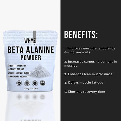 Beta Alanine Powder, Promotes Recovery, 350G, 467 ServingsBeta Alanine Powder, Promotes Recovery, 350G, 467 Servings