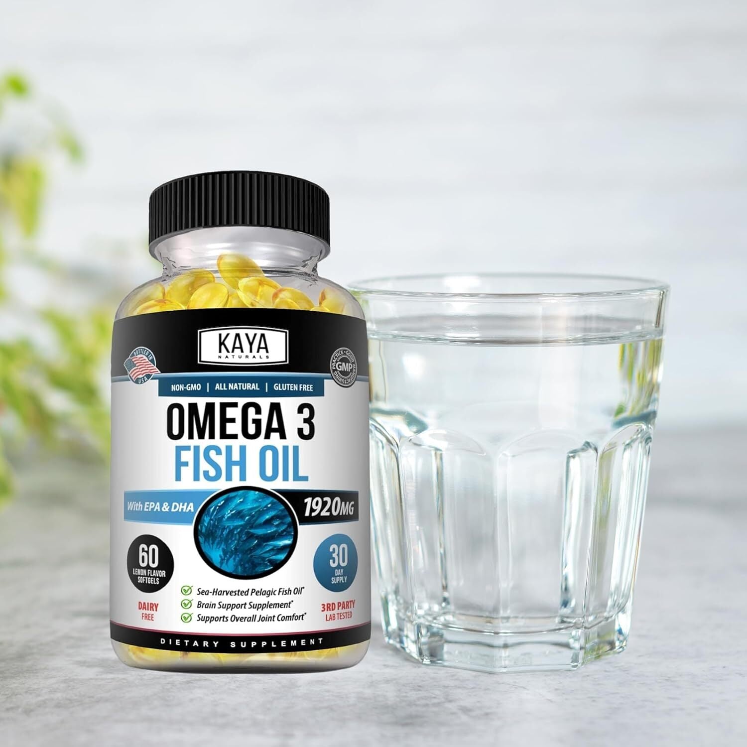 Kaya Naturals Omega 3 Supplement - Nature Made Omega 3 Fish Oil - 100% Pure