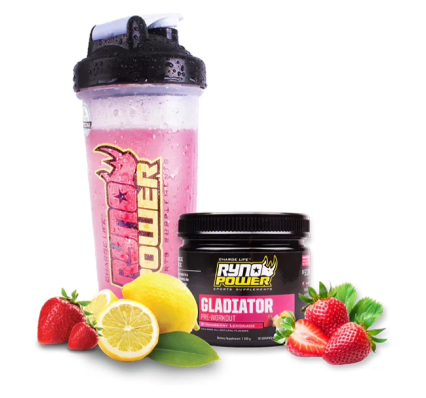 Gladiator Pre-Workout Drink Mix - Strawberry Lemonade, 30 Servings