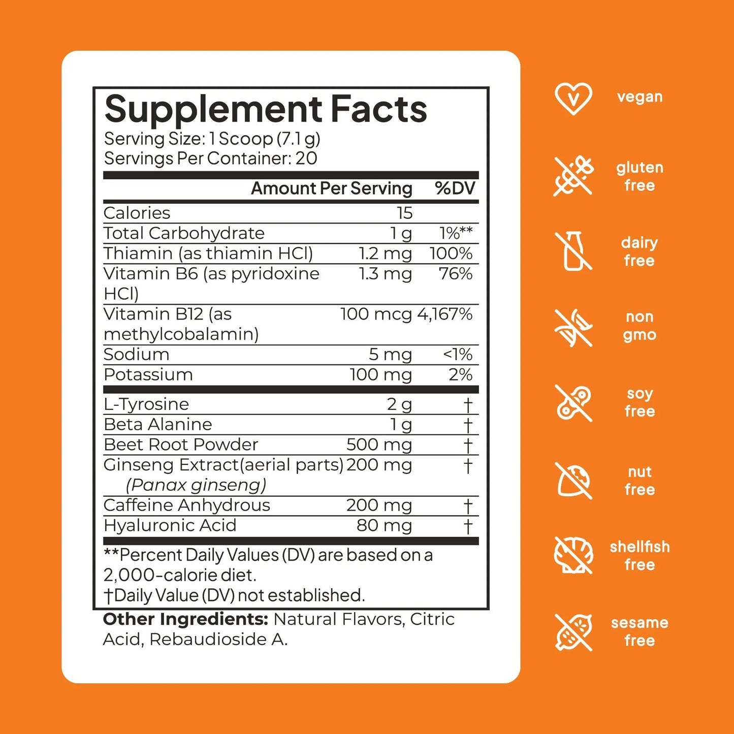 Pre-Workout with Lemon Fruit Punch Flavor - Ultimate Pre Workout without Creatine for Peak Performance