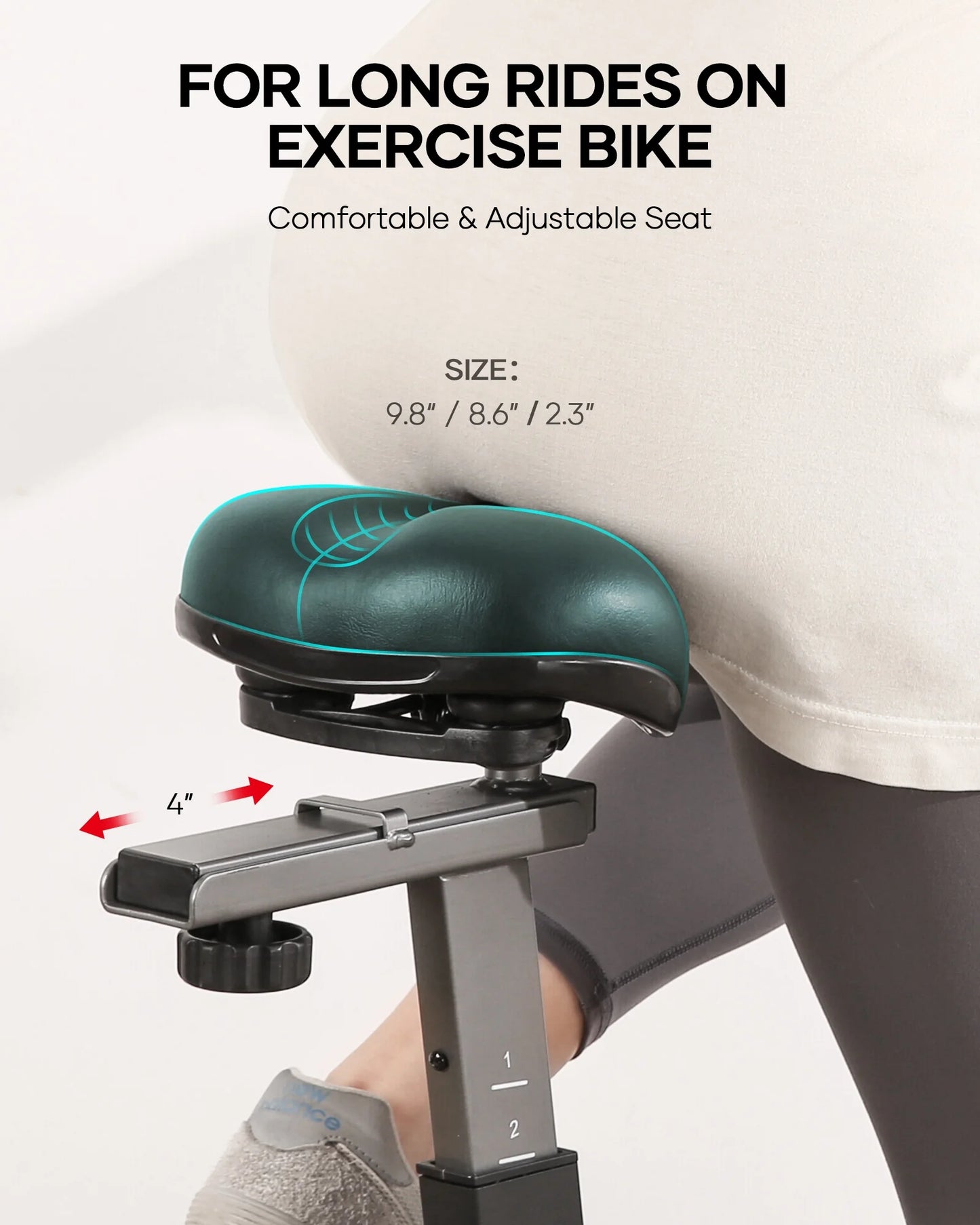 Exercise Bike Indoor Cycling Bike with 300Lbs Big Seat Cushion for Home Cardio Leg Workout