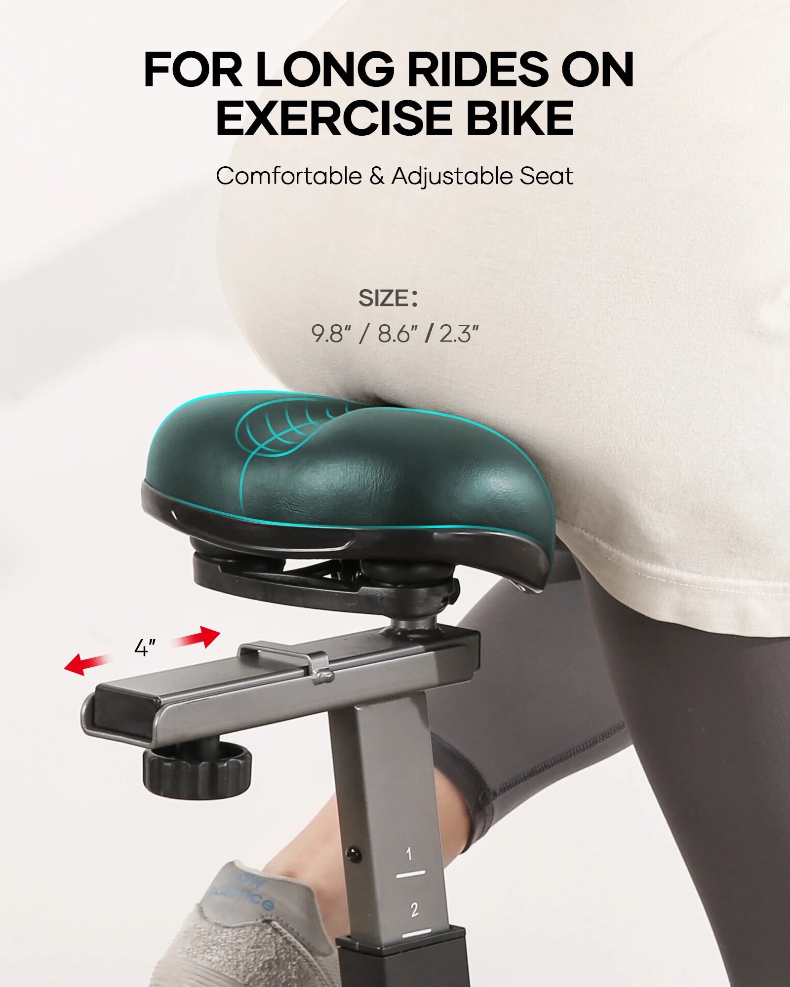 Exercise Bike Indoor Cycling Bike with 300Lbs Big Seat Cushion for Home Cardio Leg Workout