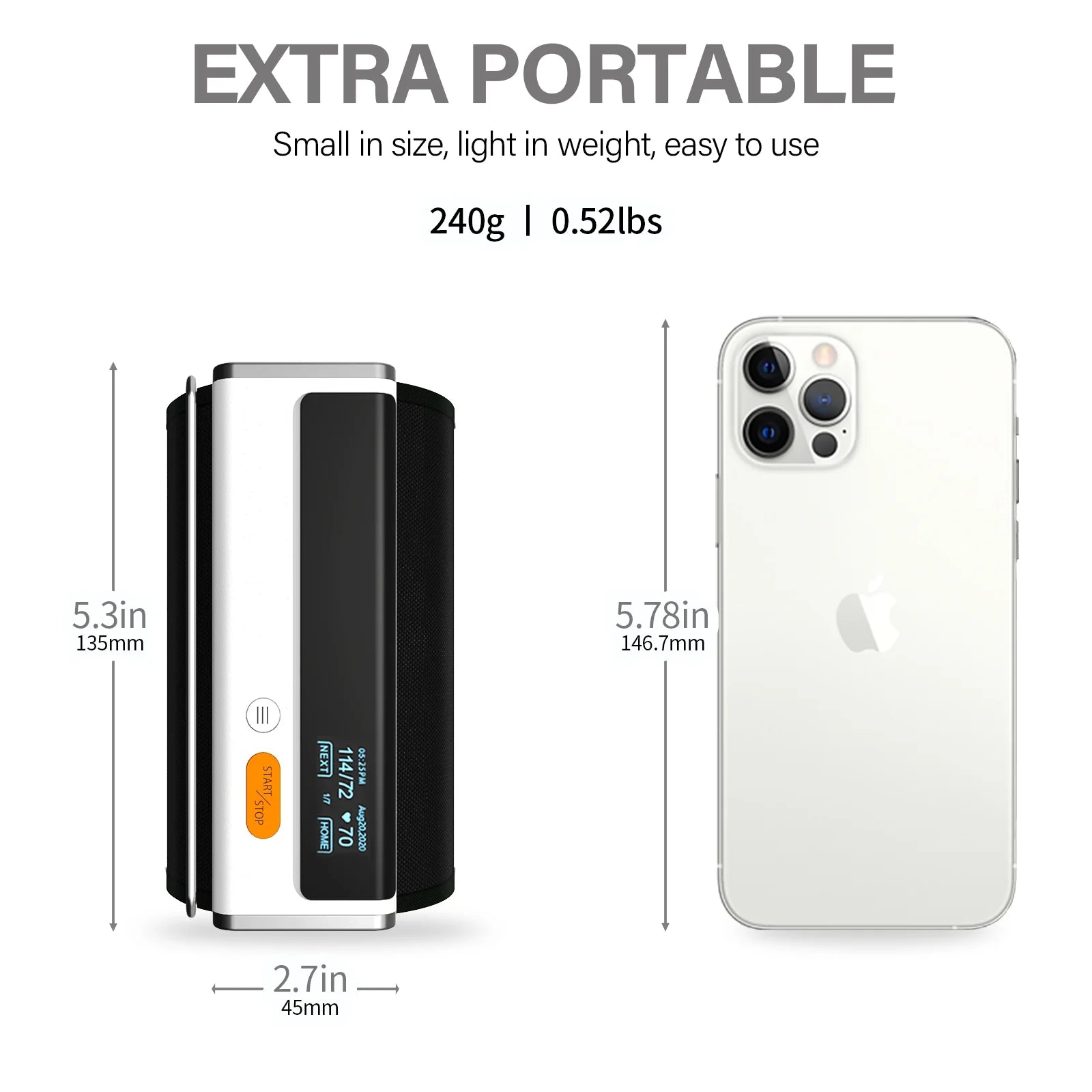 Blood Pressure Monitor + EKG, Upper Arm Cuff BP Machine, EKG ECG Monitor, Built-In Bluetooth with Free App, BP2