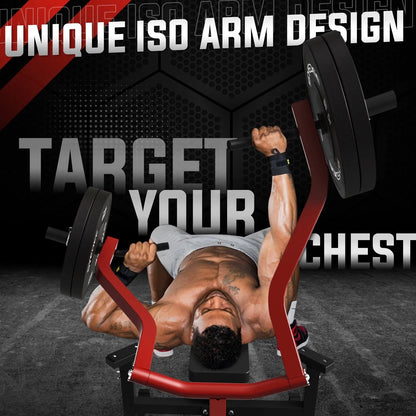 Chest Press Machine, 1250LBS Capacity with Independent Converging Arms, Adjustable Flat Incline Fitness Bench Home GymChest Press Machine, 1250LBS Capacity with Independent Converging Arms, Adjustable Flat Incline Fitness Bench Home Gym